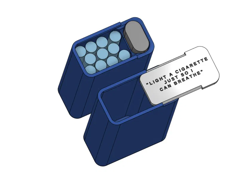 Hộp đựng thuốc lá có chỗ để bật lửa - Image 1