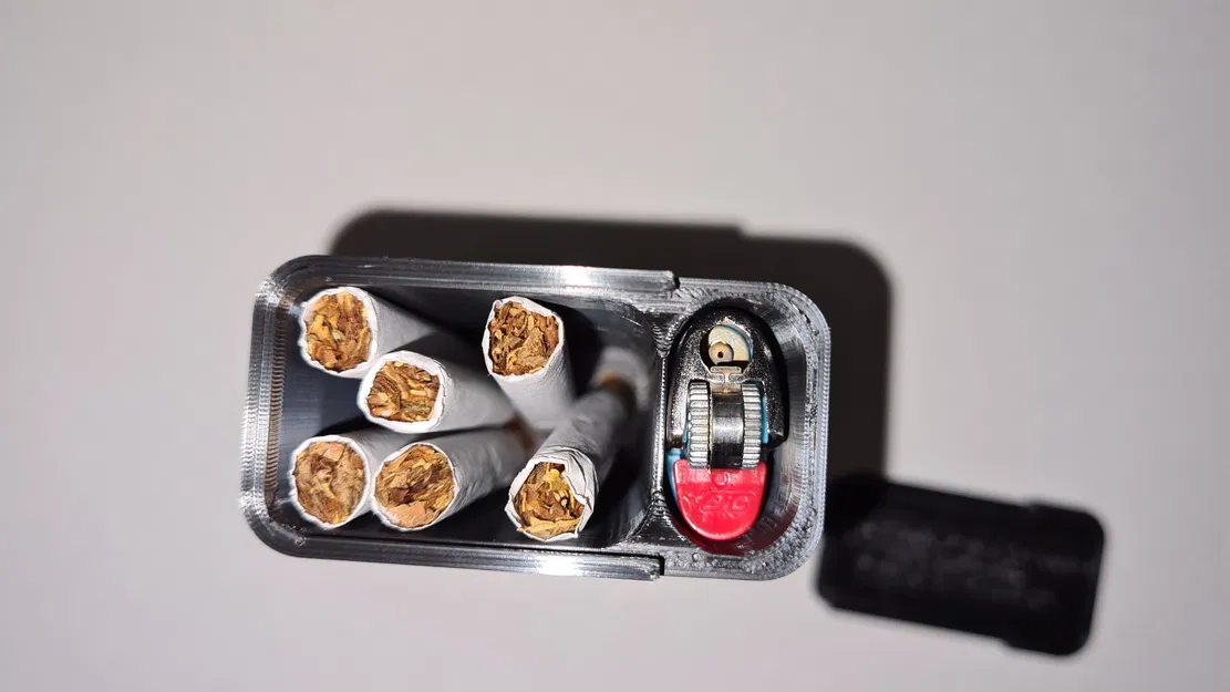 Hộp đựng thuốc lá có chỗ để bật lửa - Image 4