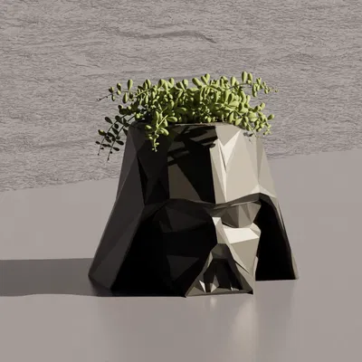 Chậu Cây/Chỗ Cắm Bút Darth Vader Low Poly - Star Wars