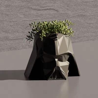 Chậu Cây/Chỗ Cắm Bút Darth Vader Low Poly - Star Wars