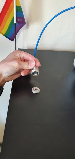 Đầu nối luồn sợi nhựa và ống PTFE từ tính cho tủ Ikea Lack - Image 3