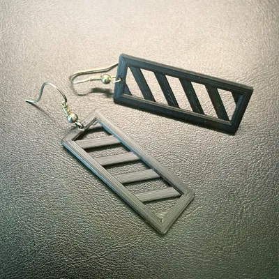 Bông Tai Hình Chữ Nhật