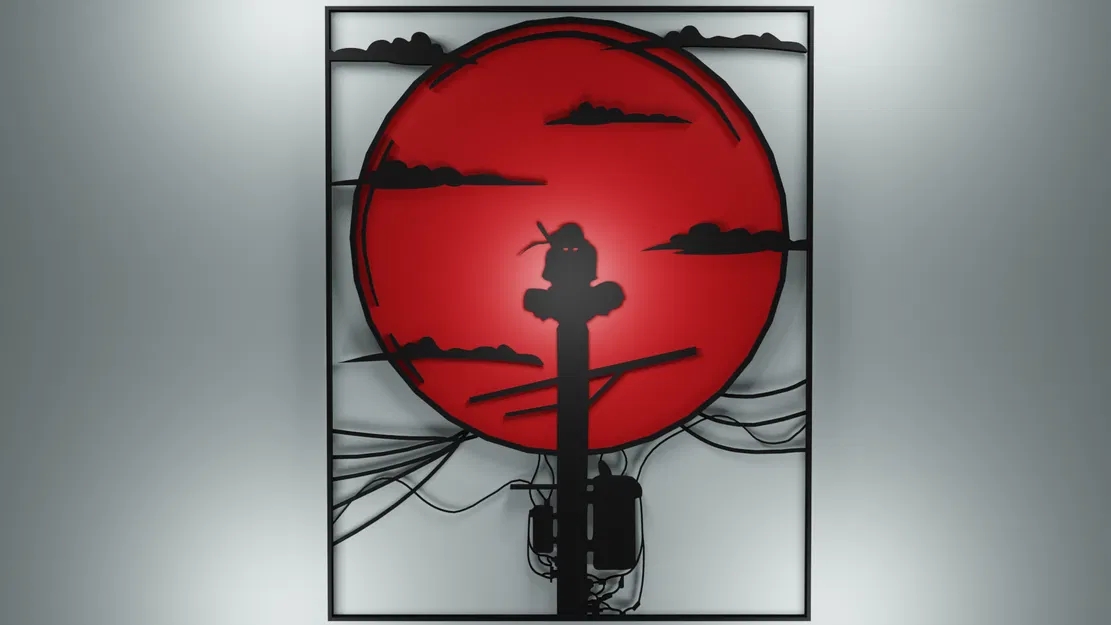 Tranh Trang Trí Tường Itachi Ngắm Trăng Naruto Shippuden - Image 1