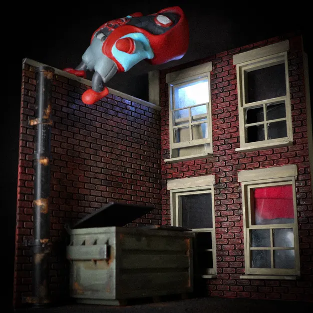 KHU PHỐ TỐI TĂM - Diorama cho Wekster Mini Dude (không kèm theo) - Image 1