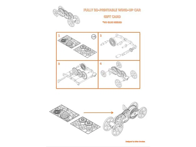 Bộ Xe Ô Tô Lên Dây Cót In 3D - Image 39