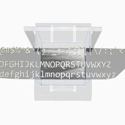 Trọn bộ ký tự và chữ cái 3D Font Console