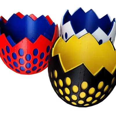 Chậu Trồng Cây Nhỏ Hình Trứng Bộ Xương