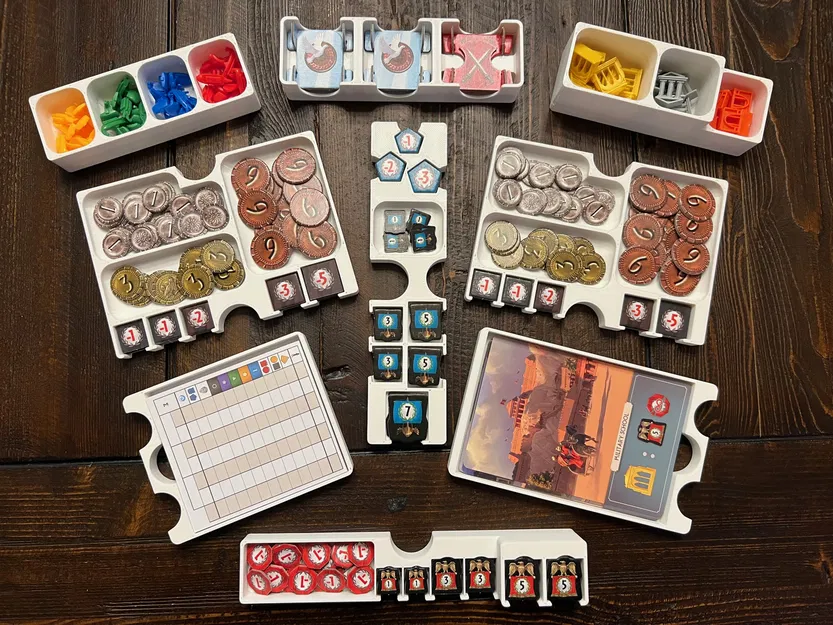 Insert/Organizer 7 Wonders (Bản 2) - Chứa Edifice, Leaders, Cities, Armada trong Hộp Gốc - Image 1