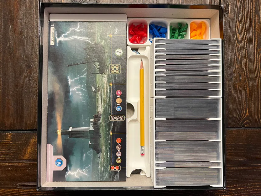 Insert/Organizer 7 Wonders (Bản 2) - Chứa Edifice, Leaders, Cities, Armada trong Hộp Gốc - Image 5