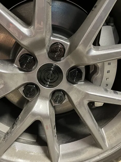 Tesla Model 3 - Nắp Trung Tâm và Nắp Ốc Bánh Xe Aero - Xoắn Ốc và Trơn - Image 2