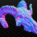 Đầu Lâu Cừu Phong Cách Low Poly - Thumbnail 1