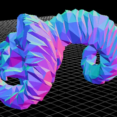 Đầu Lâu Cừu Phong Cách Low Poly