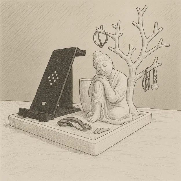 Chỗ đỡ sạc kiêm để trang sức - Image 1