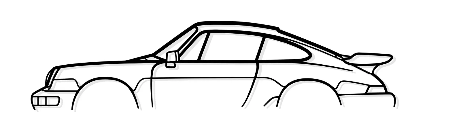Tranh Tường Silhouette Xe Porsche 964 - Image 1
