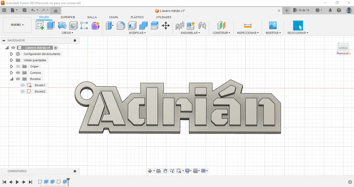 Hướng dẫn làm móc khóa bằng Fusion 360 - Image 8