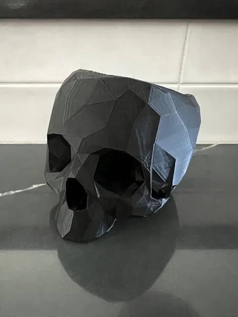 Hộp Sọ Low Poly Treo Tường Kèm Móc - Image 3