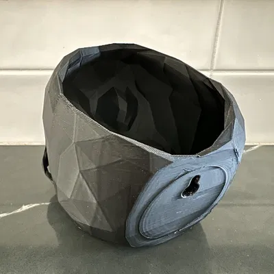 Hộp Sọ Low Poly Treo Tường Kèm Móc