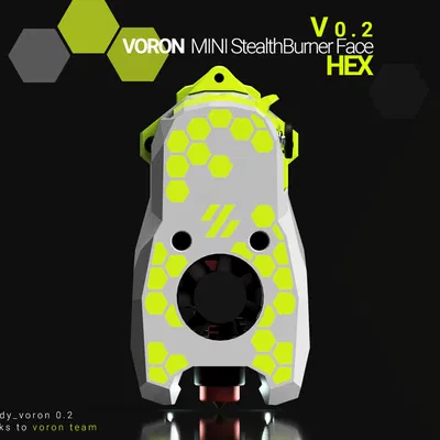Mặt che họa tiết lục giác Mini StealthBurner Voron 0.2
