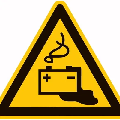 Tấm Biển Cảnh Báo Achtung Batterie / Tấm Biển Pin