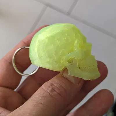 Mặt dây chuyền/Móc khóa Đầu Lâu Low Poly - In Nhanh