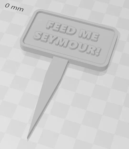 Bảng "Cho tui ăn đi Seymour!" Cắm Chậu Cây - Image 1