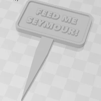 Bảng "Cho tui ăn đi Seymour!" Cắm Chậu Cây