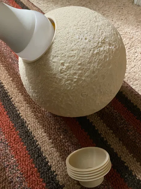 Đèn Mặt Trăng Lithophane với Đế Vặn Rộng - Image 2