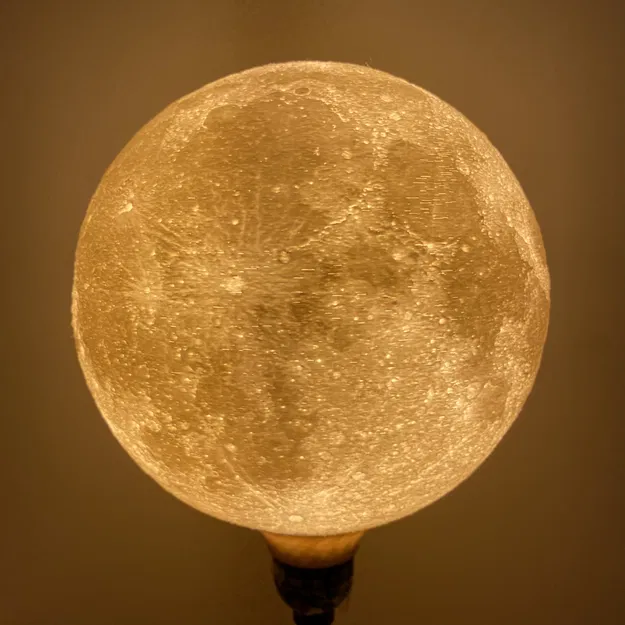 Đèn Mặt Trăng Lithophane với Đế Vặn Rộng - Image 4