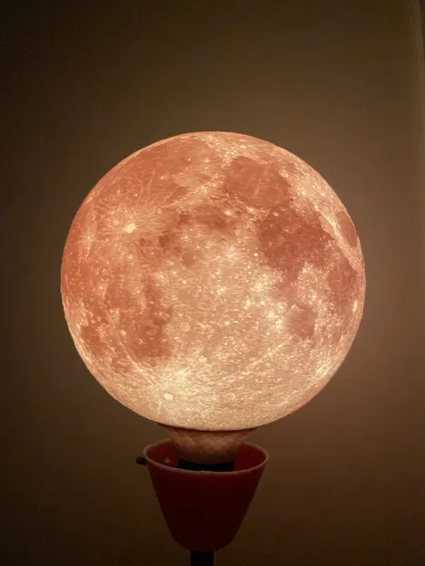 Đèn Mặt Trăng Lithophane với Đế Vặn Rộng - Image 7