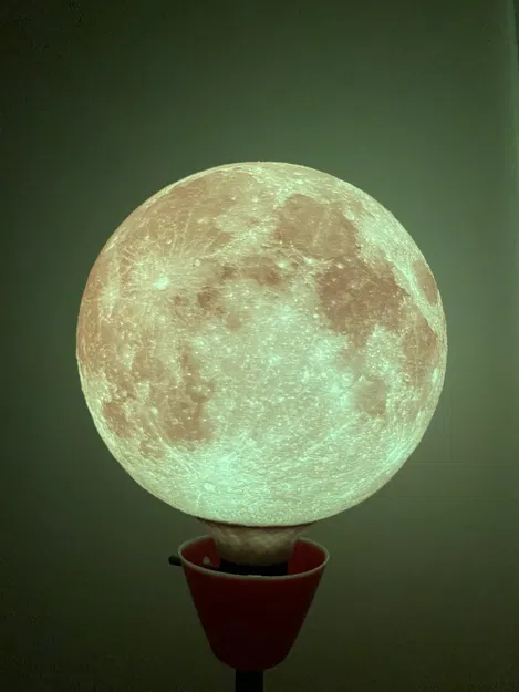 Đèn Mặt Trăng Lithophane với Đế Vặn Rộng - Image 8