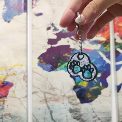 Móc khóa dấu chân chó