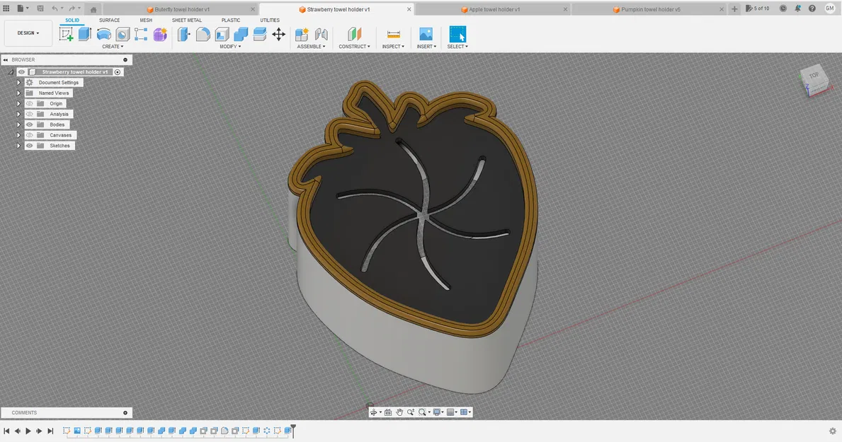 Kệ treo khăn hình trái dâu tây - Image 1