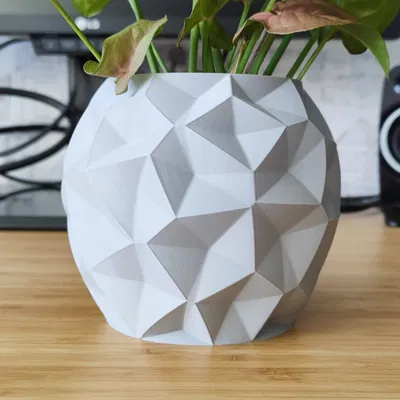 Chậu Cây và Bình Hoa Hình Cầu Voronoi Tham Số - Chế độ Vase