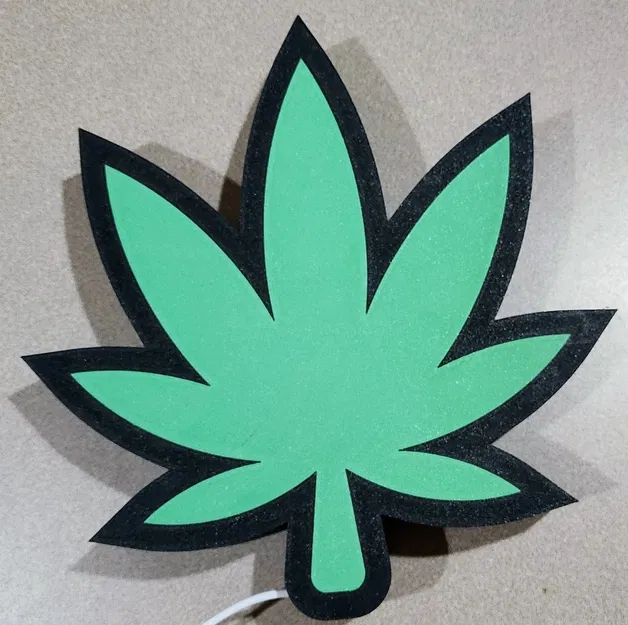 Bảng Hiệu LED Hình Lá Cần Sa - Image 2