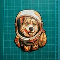 Space Doggo - Tác phẩm nghệ thuật Hueforge - Thumbnail 1