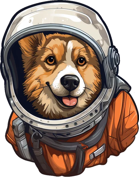 Space Doggo - Tác phẩm nghệ thuật Hueforge - Image 2