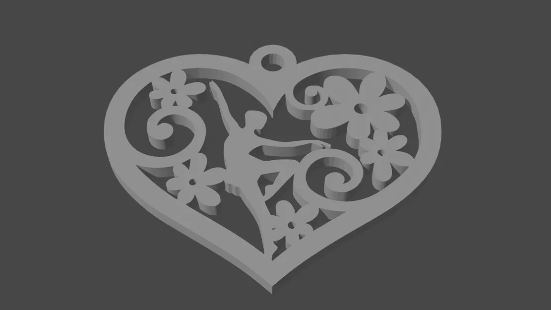 Móc Khóa Trái Tim Vũ Công - Thể Dục Dụng Cụ - Image 2