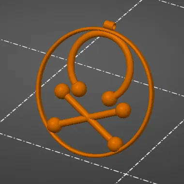 Mặt Dây Chuyền / Khuyên Tai Hình Đầu Lâu Xuyên Thấu