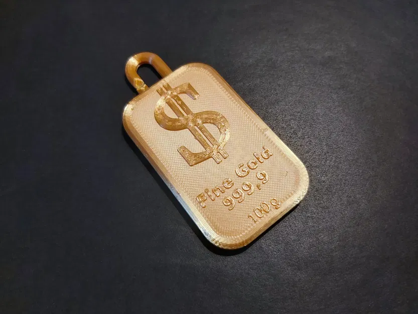 Lấp lánh! Dây chuyền vàng và mặt dây chuyền thỏi vàng - Image 2