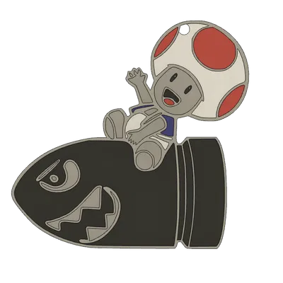 Mô hình "Missile Toad Remix (Banzai Bill)" - Đồ trang trí độc đáo