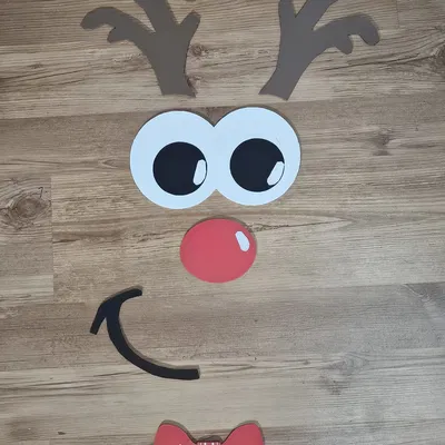 Móc treo cửa tuần lộc Rudolph mừng Giáng Sinh