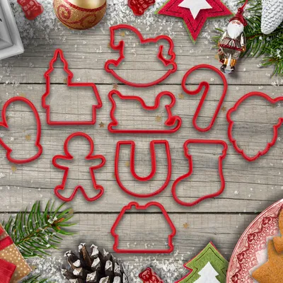 Bộ khuôn cắt bánh Giáng Sinh 01