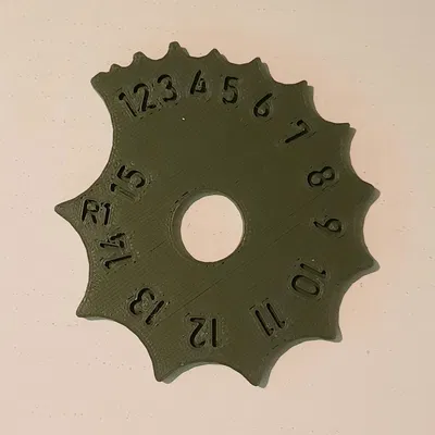 Dưỡng Đo Bán Kính Ngoài / Radius Gauge 1-15mm