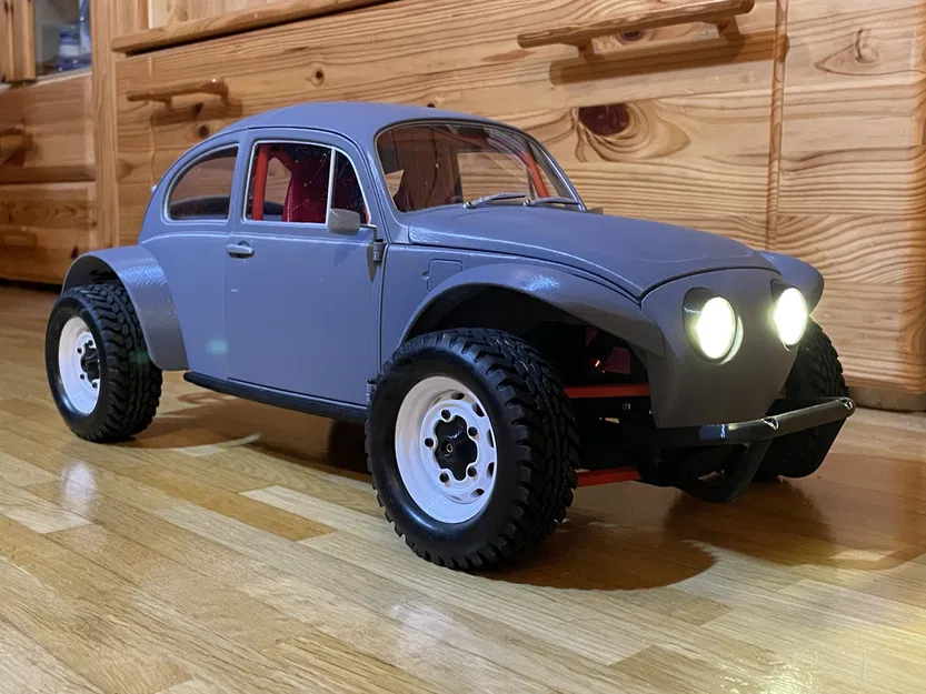 Tay servo, puli motor brushless và đèn pha LED 3mm cho xe buggy 3Dsets model 7 - Image 5