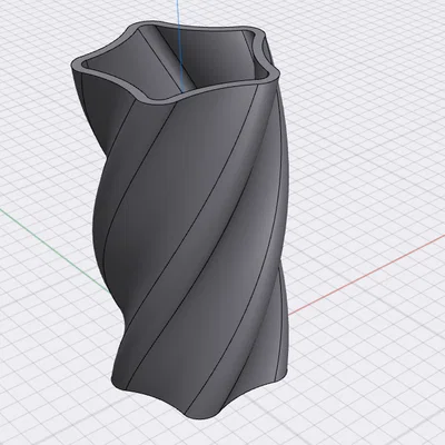 Chậu hoa, thiết kế xoắn - Mẫu 3D độc đáo