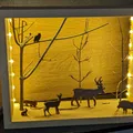 Mô hình Diorama Rừng Tuyết Trang trí Giáng sinh/Mùa đông có Động vật - Thumbnail 1