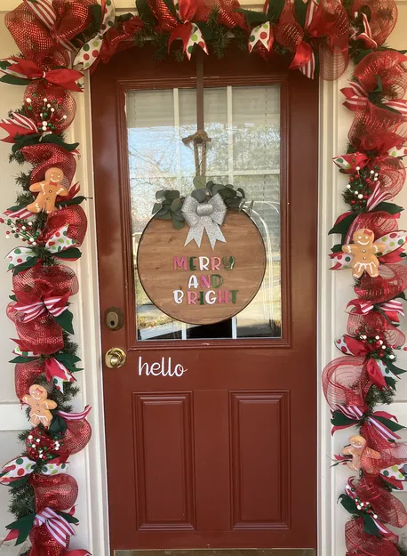 Bộ Chữ "Merry and Bright" Trang Trí Tết - Image 1