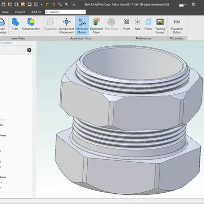 Ly cắm bút Bu Lông và Đai Ốc
