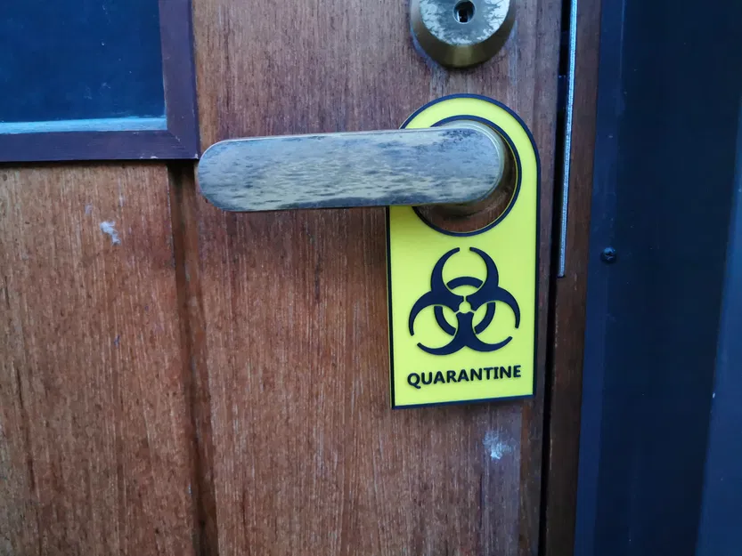 Biển báo cách ly cho tay nắm cửa - Image 1