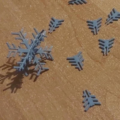 Bông Tuyết Gấp Gọn 3D